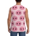 thumbnail image 4 of Uemuo Pig Nose Pattern Men's Sleeveless T-Shirt,Muscle Athletic Tank Top, Moisture-wicking Quick-dry Breathable Classic Tee Top for Gym Run Outdoor Sports-X-Large, 4 of 8