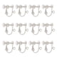 thumbnail image 2 of Pendientes de clip de tornillo ajustable de cobre no perforante de 24 piezas para hallazgos de joyería de bricolaje oro and rosa plata, 2 of 9
