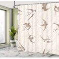 thumbnail image 5 of Ambesonne Abstract Shower Curtain, Flying Birds, 69"Wx70"L, Beige Brown, 5 of 5