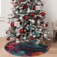 thumbnail image 5 of Yiaed Colorful Flower Dog A Print Christmas Tree Skirt , Tree SkirtsTree Mat for Christmas Winter Holiday Indoor Decorations-30", 5 of 7