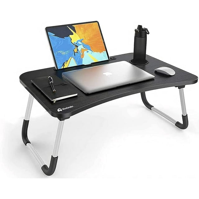 Mesa Plegable para Laptop Bluelander de Madera, Negro