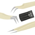 thumbnail image 1 of SIVOTE Pinces à Cils pour Extensions de Cils pour Volume, Isolation & Cils Classiques, Lot de 3, Vanille, 1 of 6