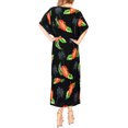 thumbnail image 3 of HAPPY BAY Women's Summer Loungewear Loose Slit Dress Caftan Maxi House Sleep Shirt 2X-3X Smokey_AC379, 3 of 5