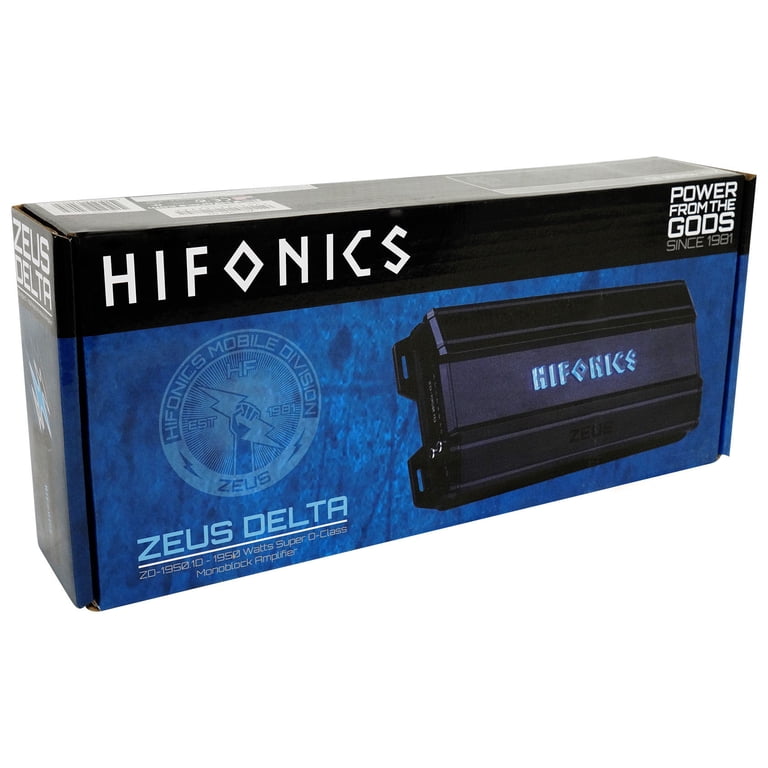 Hifonics Zeus Delta 1950 Watt Mono Block Mobile Car Amplifier, ZD