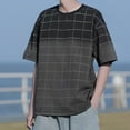 thumbnail image 4 of NuoCaiYun Short Sleeve Shirts for Men Big and Tall Quick Dry Workout Gym Tops Summer Pliad Round Neck Running Tee Shirt, 4 of 5
