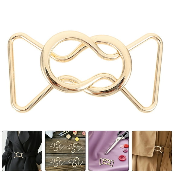 UPKOCH 4Pcs Golden Oval Alloy Belt Buckle for Women Trousers Skirts DIY