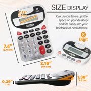 BAZIC 8-Digit Silver Desktop Calculator with Key Tone