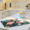 thumbnail image 6 of Yayeee Dish Drying Mat for Kitchen Counter 18"x24" Microfiber Absorbent Pad, Flamingo Leaves Pattern, 6 of 7