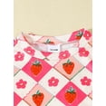 thumbnail image 5 of Nygoyerh Toddler Kids Girls Summer Cute Outfits Strawberry/Floral Print Short Sleeve T-shirt with Flare Pants 2Pcs Little Girls Casual Long Pants Sets 18M 24M 3T 4T 5T 6T, 5 of 9