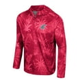 thumbnail image 2 of Men's Colosseum Crimson Washington State Cougars Palms Printed Lightweight Quarter-Zip Hooded Top, 2 of 3