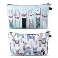 thumbnail image 1 of bolsas de cosméticos, bolsa de maquillaje pequeña, bolsa de viaje impermeable para artículos de tocador, bolsa de maquillaje para bolso, regalos para mujeres y niñas (alpacas), 1 of 5