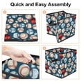 thumbnail image 4 of Baseball Foldable Storage Box with Handle, 10.8"x10.5"x10.6", Large Capacity for Storage Containers, Storage Baskets, and More!, 4 of 6