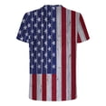 thumbnail image 5 of Pompotops Mode Femmes Col Rond Casual Manches Courtes Drapeau Américain Tops T-shirt Chemisier, 5 of 5