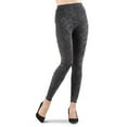 thumbnail image 4 of MeMoi Mulga High-Waisted Black Snakeskin Leggings - Womens - Female (Medium/Large, Black), 4 of 5