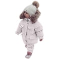 thumbnail image 4 of LWNYDPLSD Fall Jackets for Girls Youth Puffer Jacket Kids Ski Jacket Boy Shirts Size 8 Winter Suit Baby Boy Baby Bear Suit 5t Boy Clothes, White 3-4 Years, 4 of 8