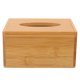 thumbnail image 1 of Porta pañuelos rectangular de bambú, organizador de papel facial, dispensador de pañuelos, 1 of 7