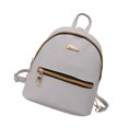 thumbnail image 3 of Mochila de viaje para mujer, bolso escolar de piel sintética, bolsa de compras, cremallera, teléfono portátil, paquete de cosméticos, color blanco kenally AP000927-02, 3 of 7