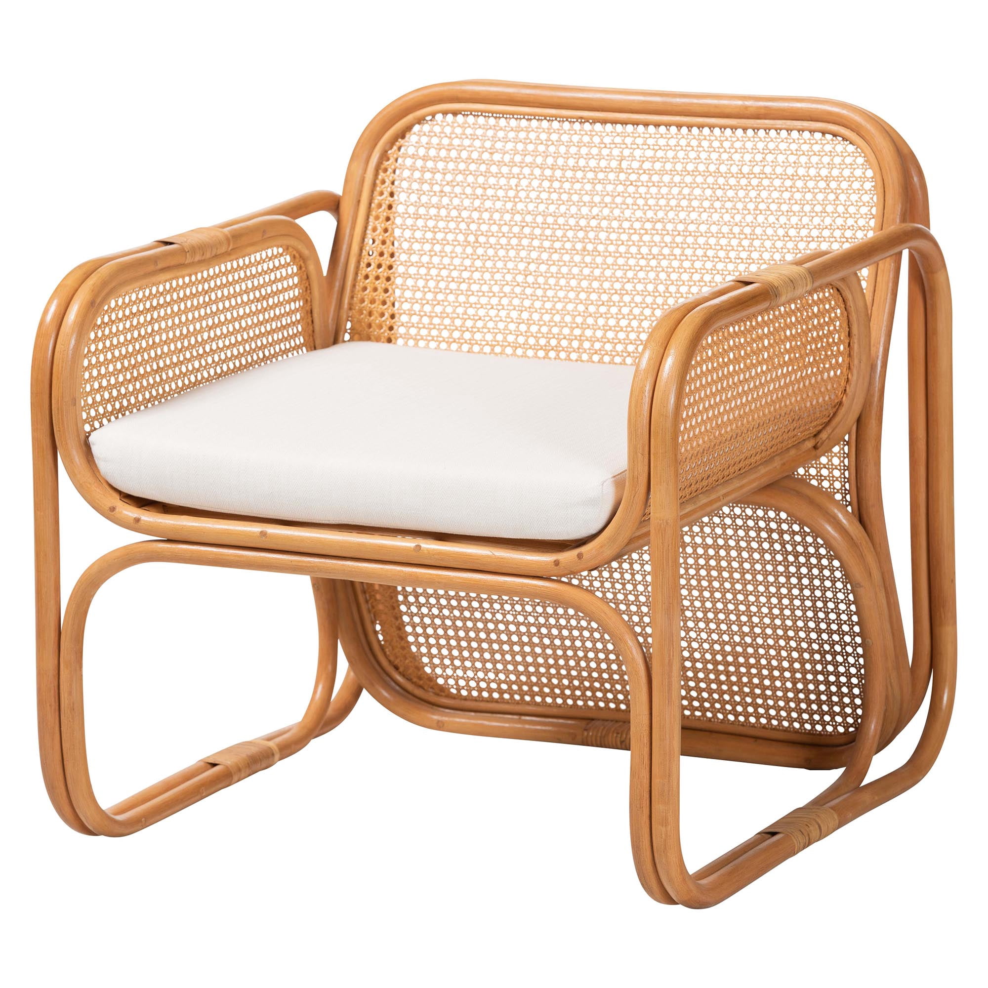 bali & pari Cambridge Boho Armchair, Light Honey