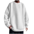 thumbnail image 2 of pstuiky camisas de manga larga para hombre, Sudadera con capucha informal de color liso para hombre, manga larga y cuello redondo camisetas de hombre s, 2 of 8