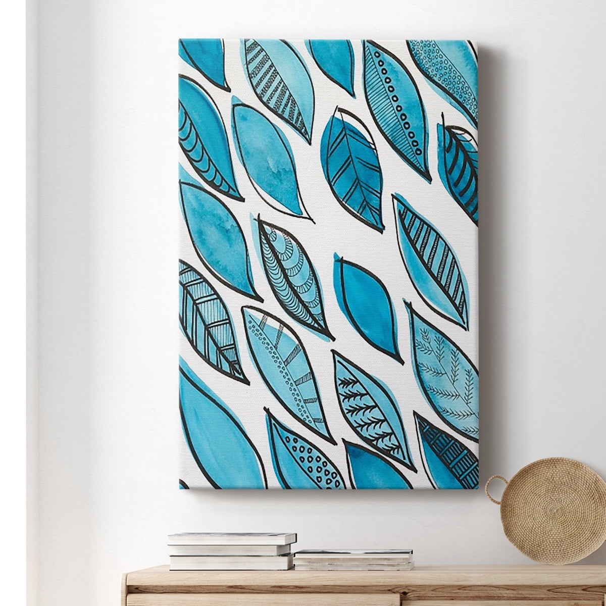 Patterned Leaf Shapes I Premium Gallery Wrapped Canvas - Ready to Hang