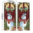 thumbnail image 3 of Oliegs Couverture Rideaux Imprimés des Fêtes 2 Rideaux Plats 2D Imprimés Rouges de Noël avec Flocons de Neige et Branches pour Chambre Salon Fête des Fêtes, 3 of 4