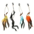 thumbnail image 1 of Juego de 4 accesorios bohemios para el cabello con borlas, pinzas para el cabello hechas a mano para mujer, disfraz de gitana y accesorios vikingos, 1 of 7