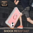 thumbnail image 4 of SaniMore for iPhone 14 Plus 6.7" 2022 Case with Hidden Bracket Rugged Heavy Duty Protective [Hard PC Back + Silicone Bumper] Shokcproof Anti-drop Hybird Shell for iPhone 14 Plus, Gray + Rosegold, 4 of 7