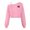Pink#1, variant on Dzrciro Kids Girls off the Shoulder Sweatshirt, Long Sleeve Cute Printed Asymmetrical Crop Tops, Lightweight Fashion Pullover Sweatshirts 5-15 Years