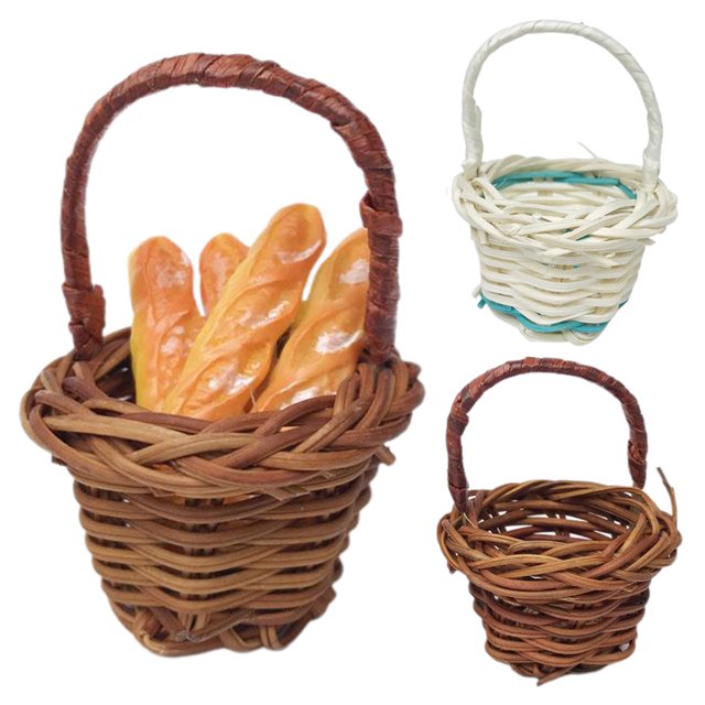 Gwong Juguete 1/6 Casa de muñecas A Hecho A Mano Accesorios DIY Mini Rattan Cesta Miniatura Paisaje Gwong 30006879