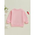 thumbnail image 6 of Toddler Baby Girl Easter Outfit Sequin Letter Embroidery Long Sleeve Crewneck Sweatshirt Tops Cute Spring Clothes, 6 of 8
