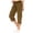 Brown, variant on Womens Capris with Pockets Loose Fit Casual Capri Pants Dressy Lightweight Ladies Baggy Cargo Pants for Hiking