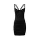 thumbnail image 4 of Vestido cruzado sexy sin espalda con lentejuelas para mujer: vestido ajustado de color liso con mezcla de spandex, perfecto para fiestas/salidas nocturnas, varias tallas, 4 of 6