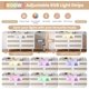 thumbnail image 2 of Estilizado para 6-cajón rattan cómoda blanca natural wood chest con rgb LED light y estación de carga ideal para as versatile mesa de TV para dormitorio nursery hallway & sala de estar, 2 of 6