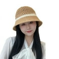 thumbnail image 4 of SikaFu Sunwing Straw Hat Female Summer Grass Capital Copy Fisherman Hat Fisherman Fisherman's Fashion Various Sun -Sun -Sun -Suns Traveling Hat, 4 of 9
