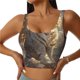 thumbnail image 1 of Fotbe Golden White Tiger Sujetador Deportivo Largo sin Aros para Mujer con Almohadillas y Soporte Medio, Transpirable y Absorbente, Camiseta Tipo Chaleco o Tank Top-Small, 1 of 8