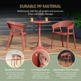 thumbnail image 5 of WestinTrends Playa Outdoor Modern Stackable Plastic Resin Patio Dining Armchair (Set of 2), Red, 5 of 13