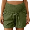 thumbnail image 4 of Miqool Maternity Shorts with Pockets Over The Belly Drawstring Casual Pregnancy Shorts for Athletic Yoga Workout, 4 of 9