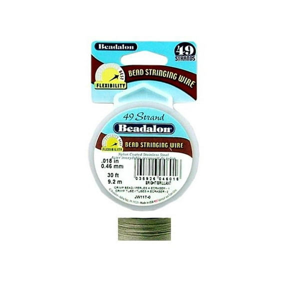 Beadalon Bead Wire 49Strand .018" Bright 30'