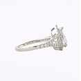 thumbnail image 3 of Dash Jewel 2.3 Ct Pear Cut Lab-Created Simulated Diamond Ring - 14K White Gold Plated Engagement Ring for Women - Unique Cluster Design - Elegant Wedding Ring - Gift for Her - Promise Rings, 3 of 6
