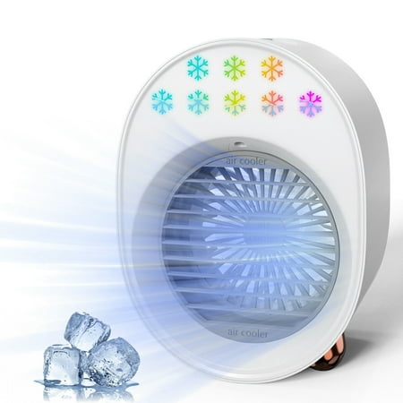 

Kisrais 3-in-1 Portable Mini Air Conditioner Desktop Fan Air Cooler USB for Room Home Bedroom Office Indoor Outdoor