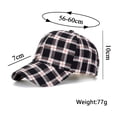 thumbnail image 3 of Yuanlong Unisex Baseball Cap Classic Plaid Flannel Sun Hat Adjustable Fall Winter Outdoor Daily Street Travel Head Cap, 3 of 9