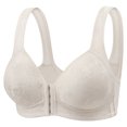 thumbnail image 2 of YHAJDS Women's Seamless Comfortable Daily Bra， Wireless Bra for Women Everyday Bras Plus Size Comfortable Front Closure Bra with Lightly Padded Seamless Cups and Wide Straps, 2 of 3
