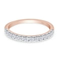 thumbnail image 2 of AFFY 0.30CT Moissanite Diamond Half Eternity Wedding Band Ring for Women 18K Rose Gold over Silver-8, 2 of 6