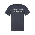 thumbnail image 2 of Wild Bobby, Thou Shall Not Try Me Mood 24:7, Inspirational/Christian, Men Graphic Tee, Vintage Heather Navy, Medium, 2 of 4