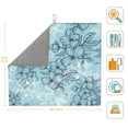 thumbnail image 3 of YFYANG Absorbent Dish Drying Mat for Kitchen, Reusable Retro Floral Texture Pattern Microfiber Dish Mat, 16 x 18 inch, 3 of 9