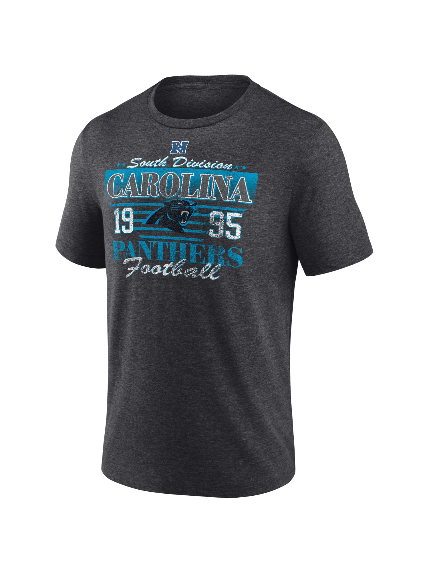 NFL Carolina Panthers Men's Synthetic Charcoal Heather Short Sleeve T-Shirt