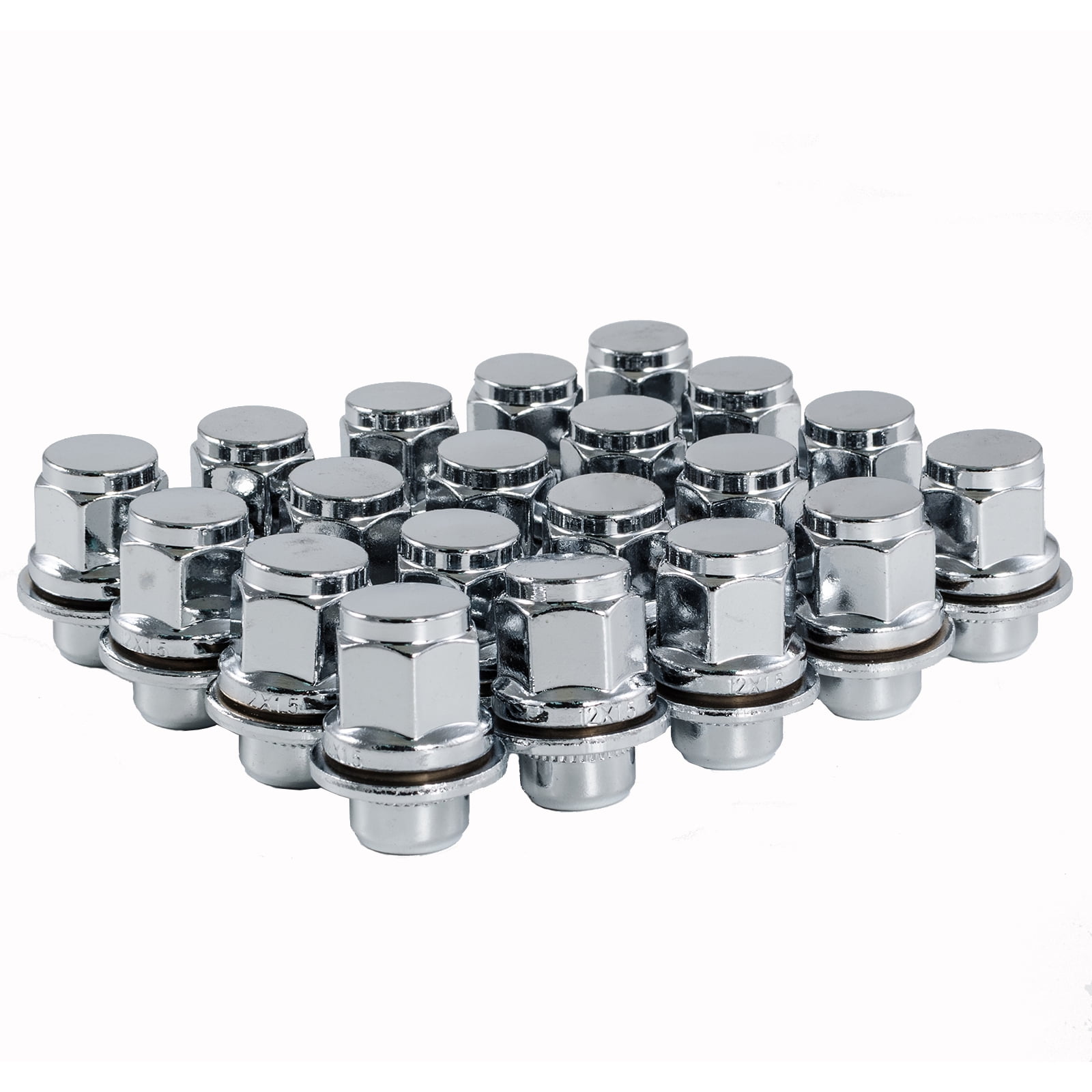 Hex Autoparts (20PCS) 12x1.5 Wheel Lug Nuts Mag Seat w/ Washer fits