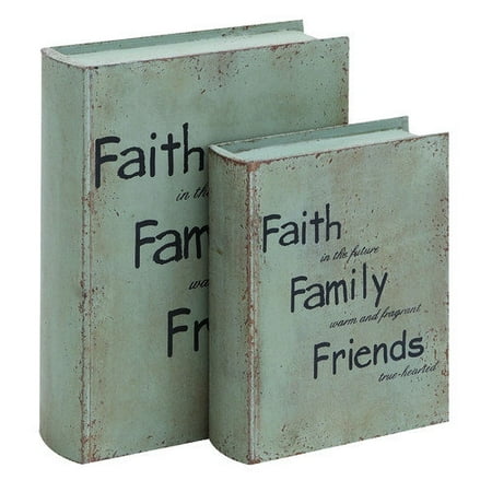 Woodland Imports 9-12H in. Motivational Faith And Family Book Box Set