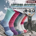 thumbnail image 2 of Calcetines de senderismo Anlisim de lana merino para mujer, 5 pares, talla L, 2 of 7