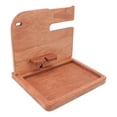 thumbnail image 5 of Wood Phone Docking Station Clear Texture Multi Slot Multifunctional Wallet Key Glasses Organizer Wood Phone Holder Light Color, 5 of 5